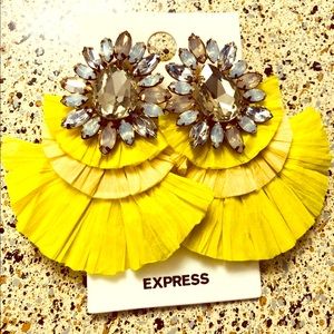 Express: Beautiful yellow fanned earrings